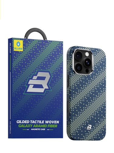 BlueO чехол для iPhone 16 Pro Max Kevlar Armor Aramid fiber Green (MagSafe)