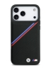 BMW для iPhone 17 Pro Max чехол M-series PU Perf/Smooth Tricolor Metal logo Hard Black (MagSafe)