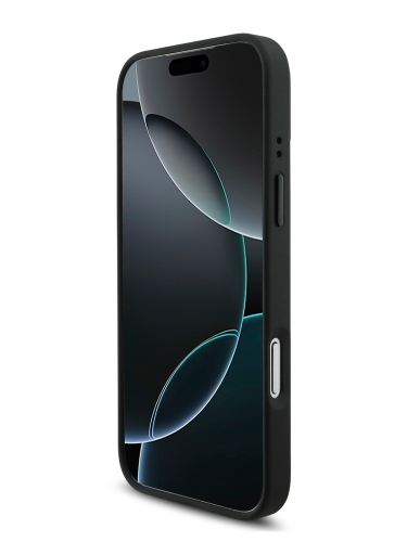 BMW для iPhone 17 Pro Max чехол M-series PU Perf/Smooth Tricolor Metal logo Hard Black (MagSafe)