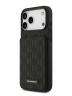 Karl Lagerfeld для iPhone 17 Pro Max чехол Cardslot Stand PU Saffiano Monogram Plate logo Hard Black