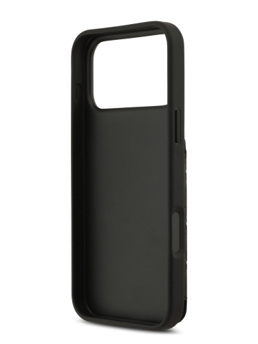 Karl Lagerfeld для iPhone 17 Pro Max чехол Cardslot Stand PU Saffiano Monogram Plate logo Hard Black