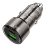 HOCO зарядное в прикуриватель Z52 Spacious PD38W Car charger Type-C PD20W + QC3.0 Transparent black