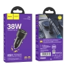 HOCO зарядное в прикуриватель Z52 Spacious PD38W Car charger Type-C PD20W + QC3.0 Transparent black