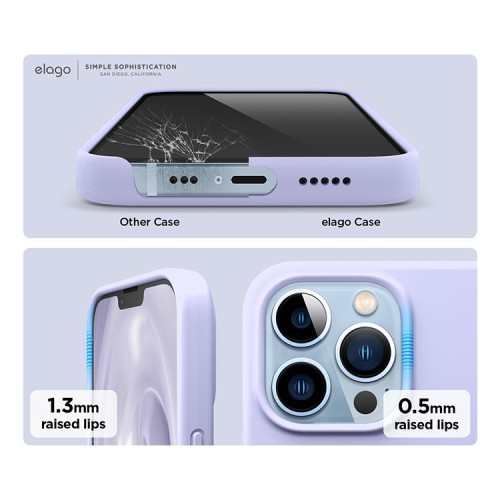 Чехол Elago Soft Silicone для iPhone 13 Pro Max, фиолетовый