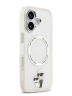 Karl Lagerfeld для iPhone 17 чехол IML NFT Karl & Choupette Metal ring & Cam прозрачный (MagSafe)
