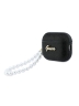 Guess для Airpods Pro 3 чехол Glitter flakes Metal logo with Pearl hand strap Black