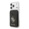 Guess магн. бумажник-стенд Wallet MagSafe Cardslot Stand with Mirror PU 4G Big metal logo Black
