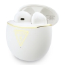 Guess Наушники TWS Bluetooth Round with Printed Triangle logo White