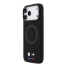 BMW для iPhone 17 Pro чехол M-series Liquid silicone Metal cam Double logo Hard Black (MagSafe)