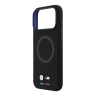 BMW для iPhone 17 Pro чехол M-series Liquid silicone Metal cam Double logo Hard Black (MagSafe)