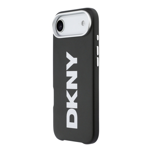 DKNY для iPhone Air чехол PU Full Wrapped leather Verical logo Metal Cam Hard Black (MagSafe)