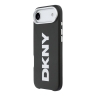 DKNY для iPhone Air чехол PU Full Wrapped leather Verical logo Metal Cam Hard Black (MagSafe)