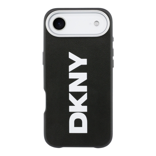 DKNY для iPhone Air чехол PU Full Wrapped leather Verical logo Metal Cam Hard Black (MagSafe)