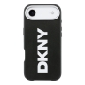 DKNY для iPhone Air чехол PU Full Wrapped leather Verical logo Metal Cam Hard Black (MagSafe)