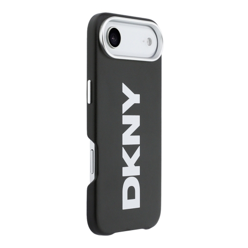 DKNY для iPhone Air чехол PU Full Wrapped leather Verical logo Metal Cam Hard Black (MagSafe)