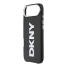 DKNY для iPhone Air чехол PU Full Wrapped leather Verical logo Metal Cam Hard Black (MagSafe)