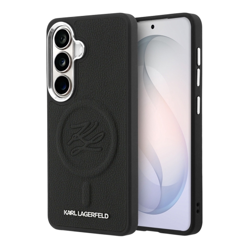 Karl Lagerfeld для Galaxy S26+ чехол PU Debossed Initials Metal camera Hard Black (MagSafe)