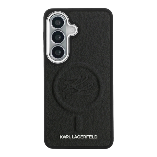 Karl Lagerfeld для Galaxy S26+ чехол PU Debossed Initials Metal camera Hard Black (MagSafe)
