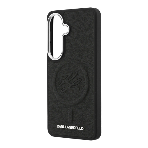 Karl Lagerfeld для Galaxy S26+ чехол PU Debossed Initials Metal camera Hard Black (MagSafe)