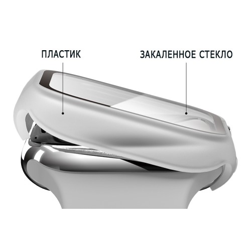 Чехол со стеклом Elago Clear Shield case 9H glass для Apple Watch 45 мм, прозрачный (матовый)