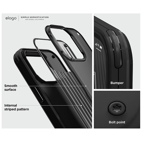 Чехол Elago BUCKLER для iPhone 14 Pro Max, черный