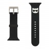 Ремешок Lagerfeld Silicone Choupette head для Apple Watch 42-41-40 mm, черный