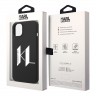 Чехол Lagerfeld Liquid silicone Big KL logo Hard для iPhone 14, черный