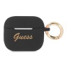 Чехол Guess Silicone Script logo с кольцом для Airpods 3 (2021), черный