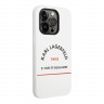 Чехол Lagerfeld Liquid silicone RSG logo Hard для iPhone 14 Pro, белый (MagSafe)
