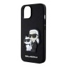Чехол Lagerfeld PU Saffiano NFT Karl & Choupette Hard для iPhone 14, черный