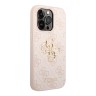 Guess для iPhone 15 Pro чехол PU 4G Big metal logo Hard Pink