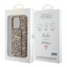 Guess для iPhone 15 Pro Max чехол GripStand PU G CUBE with Script metal logo Hard Brown