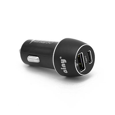 Автомобильное зарядное Ainy USB-C/USB-A Quick Charge 3.0