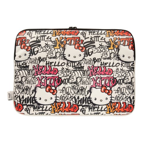 Hello Kitty для ноутбуков 13"/14" чехол Sleeve ZIP PU leather Graffiti Tags Beige