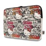Hello Kitty для ноутбуков 13"/14" чехол Sleeve ZIP PU leather Graffiti Tags Beige