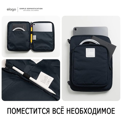 Elago для планшетов до 11" чехол LapTop Pocket Sleeve Jean Indigo
