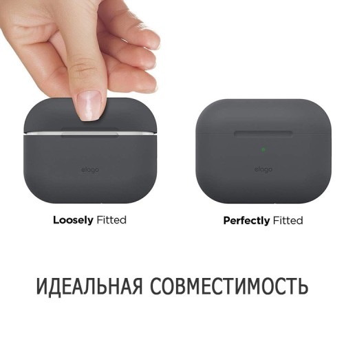Elago для AirPods Pro 2 (all) чехол Silicone Hang case Dark Grey
