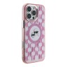 Karl Lagerfeld для iPhone 16 Pro чехол PC/TPU Monogram NFT Karl&Choupette Pink (MagSafe)