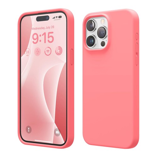 Elago для iPhone 15 Pro чехол Soft silicone (Liquid) Pink