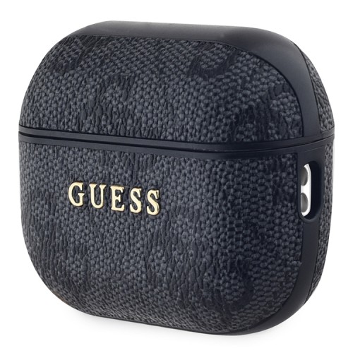 Guess для Airpods Pro 2 чехол PU leather 4G with Classic metal logo and Charm Black