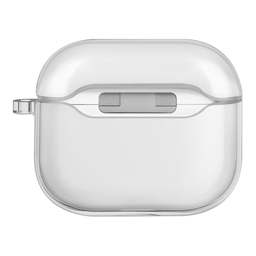 Uniq для Airpods 4 чехол Glase TPU case with carabin Clear