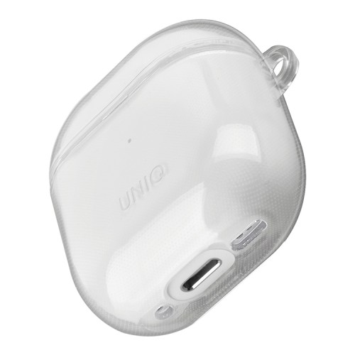 Uniq для Airpods 4 чехол Glase TPU case with carabin Clear