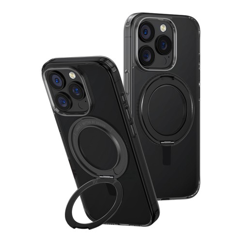 Uniq для iPhone 16 Pro чехол Swivix with 360-Rotating stand Black (Magsafe)