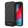 Чехол Guess 4G Stripe Metal logo Hard для iPhone 12 | 12 Pro, серый