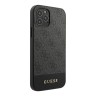 Чехол Guess 4G Stripe Metal logo Hard для iPhone 12 | 12 Pro, серый