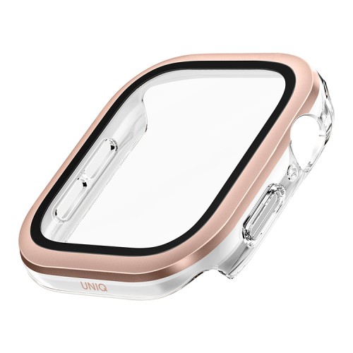 Uniq для Apple Watch 42 mm чехол VOUTE with 9H Tempered Glass Rose Gold