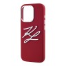Karl Lagerfeld для iPhone 15 Pro Max чехол Liquid Silicone Metal Logo Initials Hard Red