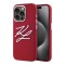 Karl Lagerfeld для iPhone 15 Pro Max чехол Liquid Silicone Metal Logo Initials Hard Red