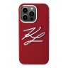 Karl Lagerfeld для iPhone 15 Pro Max чехол Liquid Silicone Metal Logo Initials Hard Red