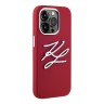 Karl Lagerfeld для iPhone 15 Pro Max чехол Liquid Silicone Metal Logo Initials Hard Red